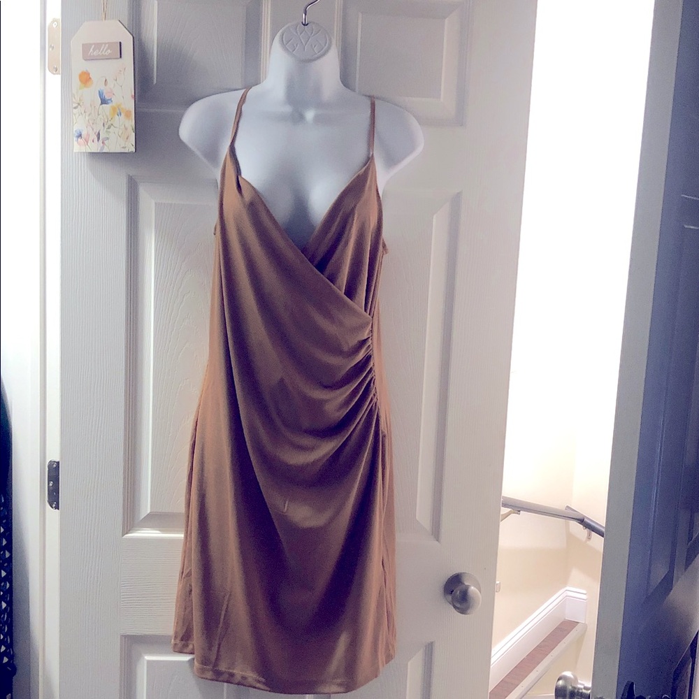 H&M Camel Draped Women's Dress